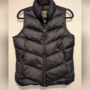 Eddie Bauer Goose Down Puffer Vest Black Ladies Medium